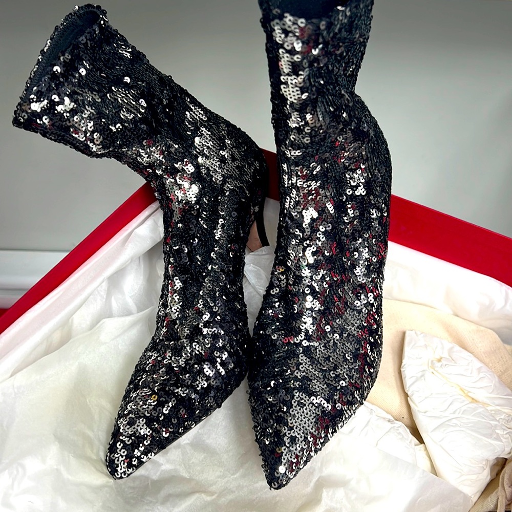 Valentino sequin booties